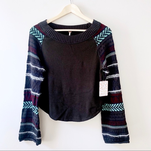 Free People Black Fairground Thermal •NWT• - Picture 3 of 8
